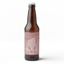 Rose Gold Dripping Glitzer Monogram