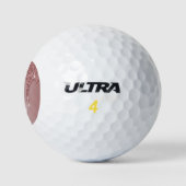 Rose Gold Dripping Glitzer Monogram Golfball (Logo)