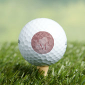 Rose Gold Dripping Glitzer Monogram Golfball (Insitu T-Shirt)