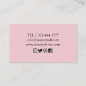 Rose Gold Dripping Gold Hair Stylist Scisson Salon Visitenkarte (Rückseite)