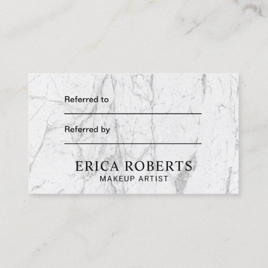 Rose Gold Dripping Lips Makeup Artist Referenz Empfehlungskarte (Rückseite)