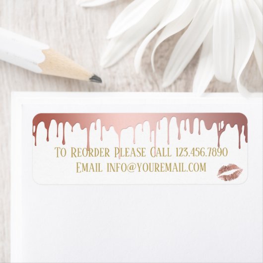 Rose Gold Dripping Makeup Distributor Reorder (Insitu)