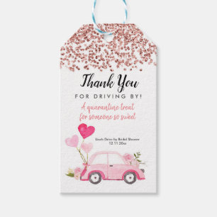 Rose Gold Drive by Brautparty Danke Tag Geschenkanhänger