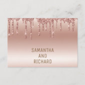 Rose Gold Driving Glitzer Metallic Shine Begleitkarte (Vorderseite)