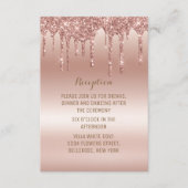 Rose Gold Driving Glitzer Metallic Shine Begleitkarte (Vorderseite)