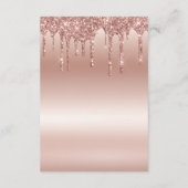 Rose Gold Driving Glitzer Metallic Shine Begleitkarte (Rückseite)