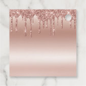 Rose Gold Driving Glitzer Metallic Shine Geschenkanhänger (Rückseite)