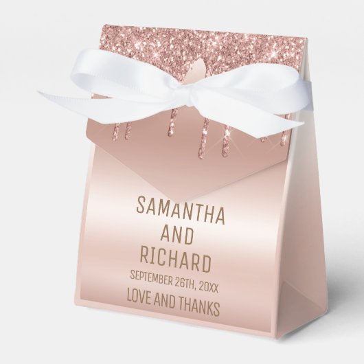 Rose Gold Driving Glitzer Metallic Shine Geschenkschachtel (Vorderseite)