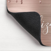 Rose Gold Driving Glitzer Monogram Mouse Pad Mousepad (Ecke)