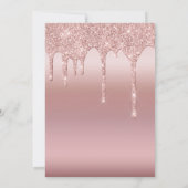 Rose Gold Driving Glitzer Rosa Trendy Save The Date (Rückseite)