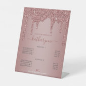 Rose Gold Driving Glitzer Salon Wellness-Center Pr Sockelschild (Vorderseite)