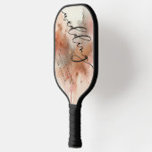 Rose Gold Dust Watercolor Hochzeitsspiel Pickleball Schläger (Links)
