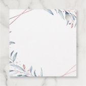 Rose Gold Dusty Blue Greenery Geometric Vielen Dan Geschenkanhänger (Rückseite)