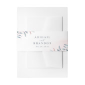 Rose Gold Dusty Blue Greenery Geometric Wedding Einladungsbanderole (Vorderseite Beispiel)