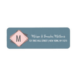 Rose Gold Dusty Blue Mauve Geometric-Adresse