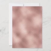 Rose Gold Dusty Pink Navy Floral Geometric Foto Einladung (Rückseite)
