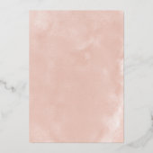 Rose Gold, Dusty Rose & Blush Dress Brautparty Folieneinladung (Rückseite)