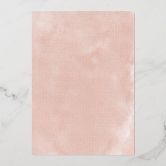 Rose Gold, Dusty Rose & Blush Dress Brautparty Folieneinladung (Rückseite)