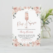 Rose Gold Dusty Rose Soiree Brautparty Einladung (Stehend Vorderseite)