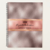 Rose gold Edelglam Monogramm 2022 Planer (Vorderseite)