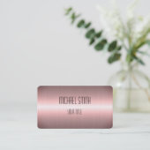 Rose Gold Edelstahlaussehen Visitenkarte (Stehend Vorderseite)