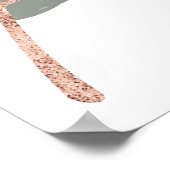 Rose Gold Eichenholzmauer Poster (Ecke)