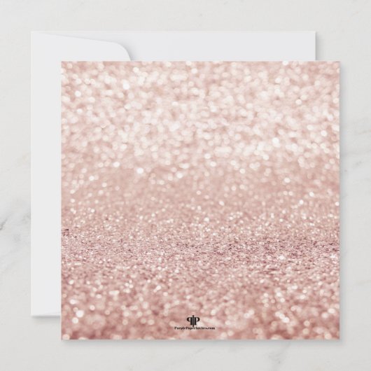 Rose Gold Eiffelturm Paris Sweet 16 Einladung (Rückseite)