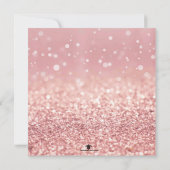 Rose Gold Eiffelturm Paris Sweet 16 Einladung (Rückseite)