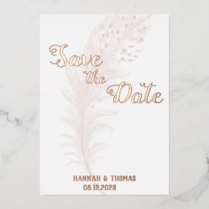 Rose Gold einfach und elegant Folieneinladung