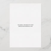 Rose Gold einfach und elegant Folieneinladung (Rückseite)