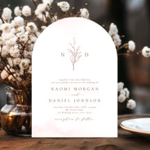 Rose Gold einfache botanische Monogramm rustikale