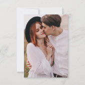 Rose Gold einfache botanische QR-Code Hochzeit RSVP Karte (Rückseite)