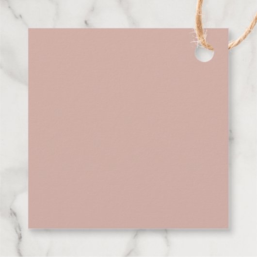 Rose Gold Einfache Minimalistische Gastgeschenk Ho Geschenkanhänger (Rückseite)