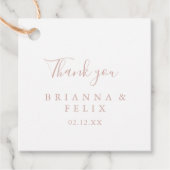 Rose Gold Einfache Minimalistische Gastgeschenk Ho Geschenkanhänger (Vorderseite)