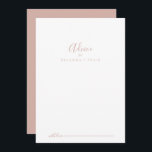 Rose Gold Einfache Minimalistische Hochzeitsberatu Hinweiskarte<br><div class="desc">Diese Rose Gold einfache minimalistische Hochzeitsratenkarte ist ideal für eine moderne Hochzeit. Das schlichte und elegante Design zeichnet sich durch klassische und extravagante Schrift-Typografie in Rose Gold aus. Diese Karten sind ideal für Hochzeiten, Brautparty, Babydusche, Graduiertenfest u.v.m. Personalisieren Sie die Karten mit den Namen der Braut und Bräutigam, den Eltern,...</div>