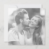 Rose Gold Einfache Skripte Modernes Foto Hochzeit Einladung (Rückseite)