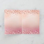 Rose Gold Einhorn Sparkle Karte (Innenseite)