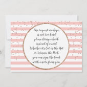 Rose Gold Einhorndruckerin buchen Einladung (Rückseite)