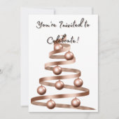 Rose Gold Einladung für individuelle Feiertage (Vorderseite)