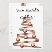 Rose Gold Einladung für individuelle Feiertage (Vorne/Hinten)