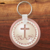 Rose Gold, einzigartige religiöse Favoriten, Perso Schlüsselanhänger (Rückseite)