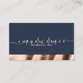 Rose Gold Elegance Visitenkarte (Vorderseite)