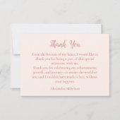 Rose Gold Elegant 50th Birthday Dankeskarte (Vorderseite)