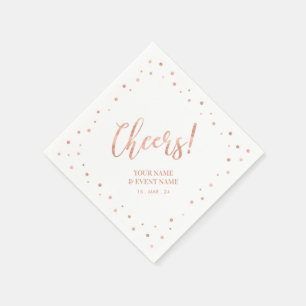 Rose Gold Elegant Klassisch Prost zu Allen Anlässe Serviette
