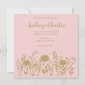 Rose Gold Elegant, Modern, and Minimalist Twigs (Rückseite)