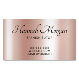 Rose Gold Elegant Ombre Magnetische Visitenkarte