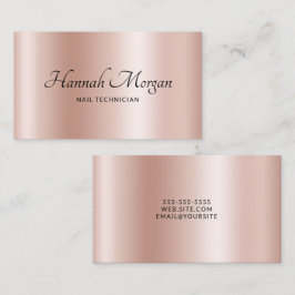 Rose Gold Elegant Ombre Visitenkarte