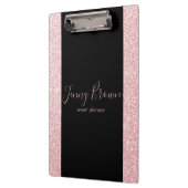 Rose Gold Elegant | Personalisierte Zwischenablage Klemmbrett (Links)