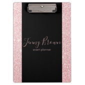 Rose Gold Elegant | Personalisierte Zwischenablage Klemmbrett (Vorderseite)