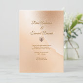 Rose Gold Elegant Wedding Invitation Einladung (Stehend Vorderseite)